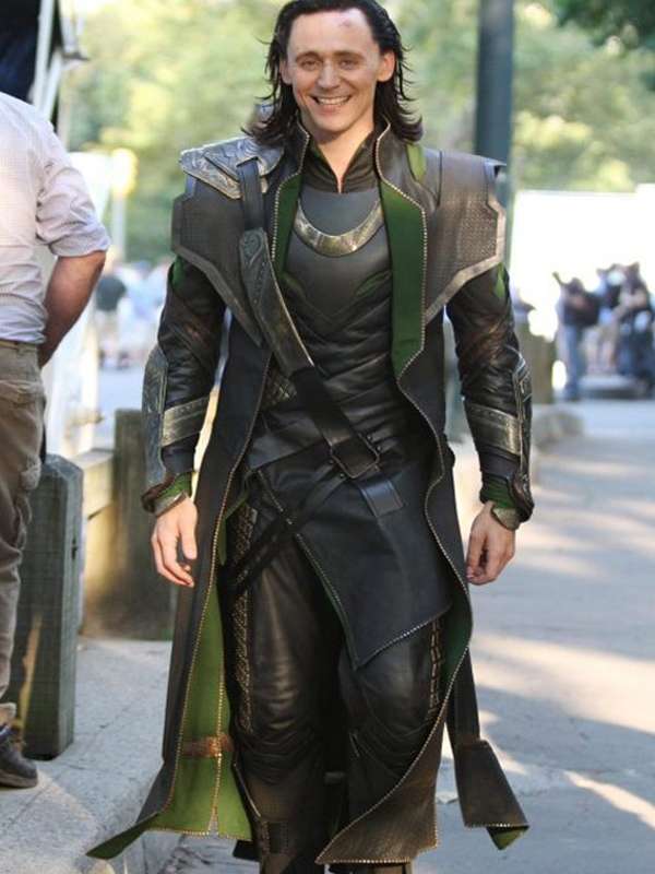 Tom Hiddleston Loki Black Leather Coat