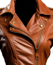 Asymmetrical Brown Leather Jacket For Men