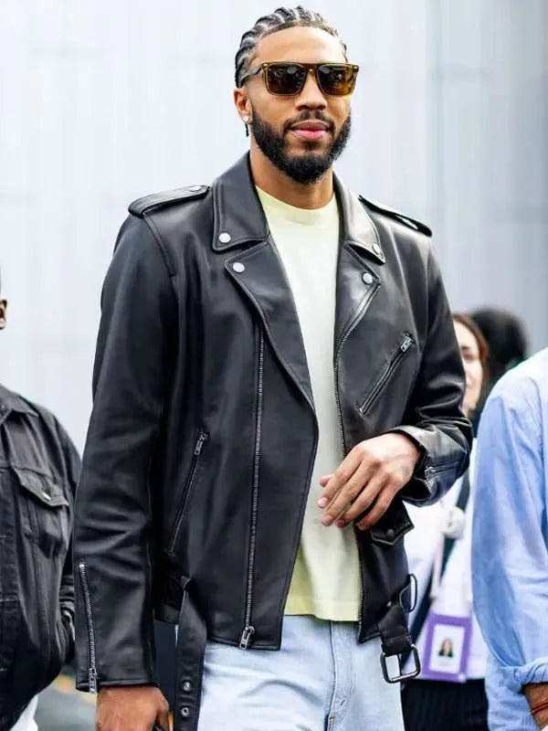 New York Fashion Week 2025 Jayson Tatum Jacket