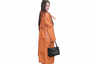 Fashion Show Becky Armstrong Leather Coat