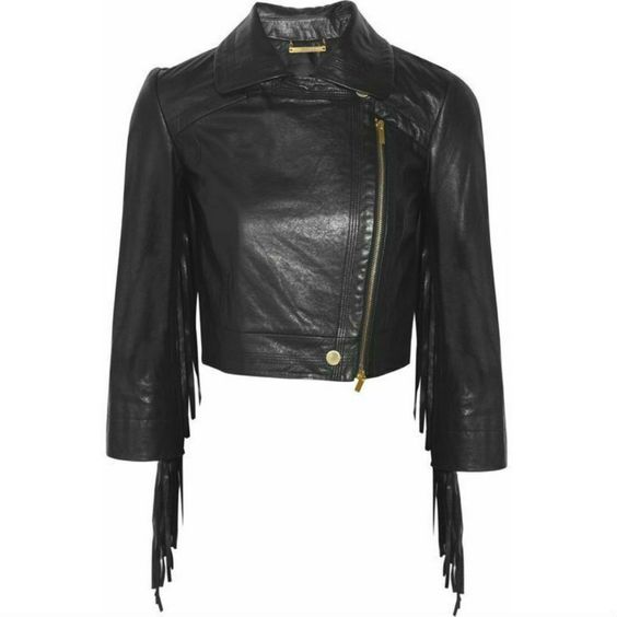Diane Von Furstenberg Fringed Leather Jacket