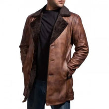 Cinnamon Fur Trench Leather Coat