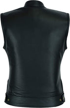Leather Vest For Women with Side Zipper