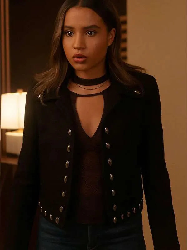 May Grant 9-1-1 S09 Black Studded Jacket