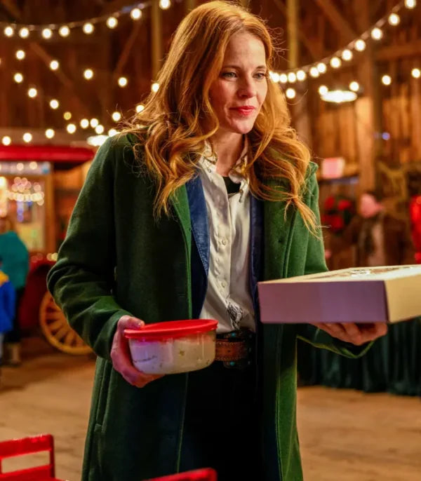 A Cherry Pie Christmas Katie Leclerc Wool Coat