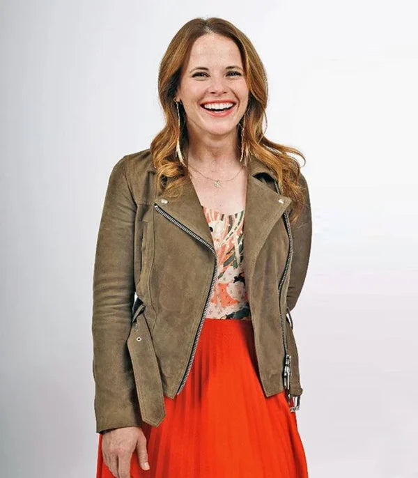A Cherry Pie Christmas Katie Leclerc Suede Jacket