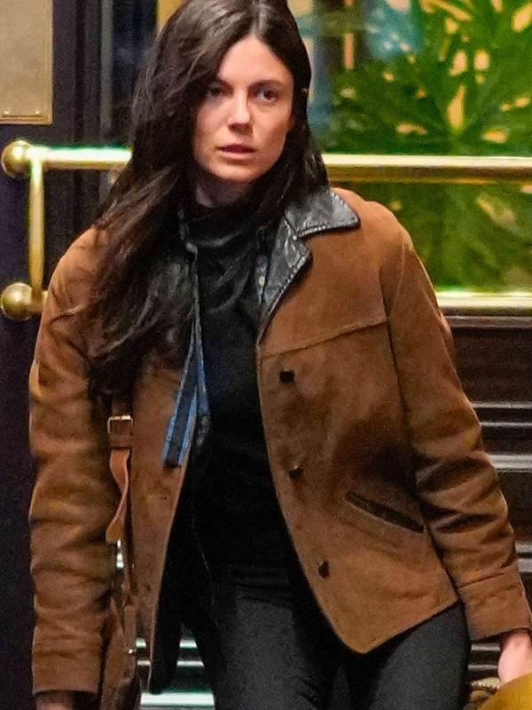 Monica Barbaro A Complete Unknown Brown Leather Jacket