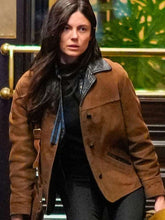 Monica Barbaro A Complete Unknown Brown Leather Jacket