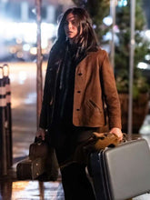 Monica Barbaro A Complete Unknown Brown Leather Jacket