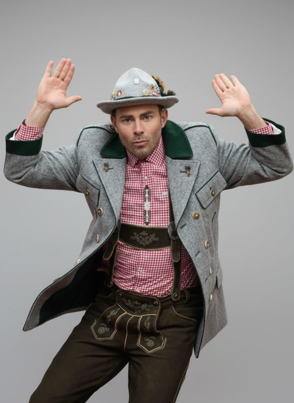 Jonathan Bennett A Keller Christmas Vacation Grey Coat