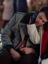 Jonathan Bennett A Keller Christmas Vacation Grey Coat