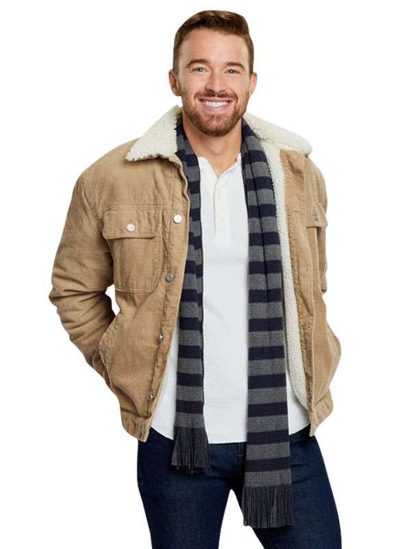 Chandler Massey A Tale of Two Christmases Beige Jacket