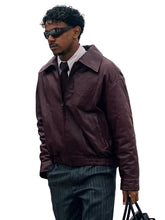 AMIRI-inspired burgundy football fashion jacket