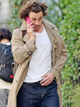 Aaron Taylor-Johnson Beige Trench Coat
