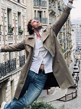 Aaron Taylor-Johnson Beige Trench Coat