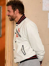 Bradley Cooper 2024 White Bomber Jacket