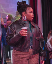 Abbott Elementary S04 Courtney Taylor Black Leather Jacket