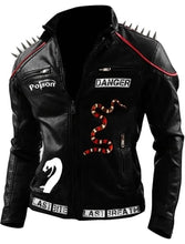 Adem I Am Venomous Biker Spikes Serpents Leather Jacket