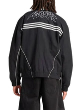 Adidas Flames Black Green Zip Up Jacket front view