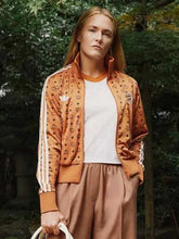 Adidas x FC Bayern x MCM brown zipper track jacket with stand-up collar