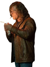 Motor City Alan Ritchson Brown Leather Jacket