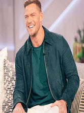 Alan Ritchson Green Suede Leather Jacket