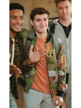All American S7 Green Printed Bomber Jacket