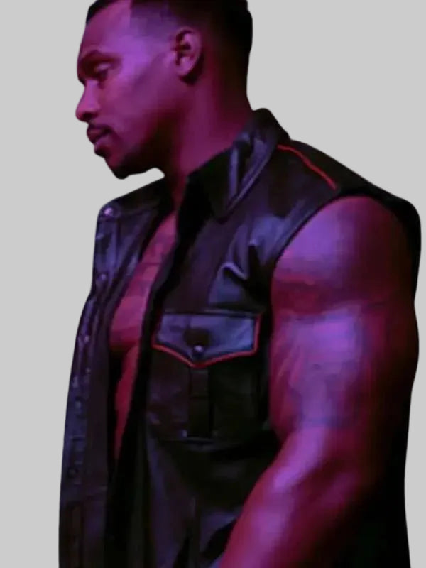 All The Queens Men Michael Bolwaire Leather Vest