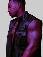 All The Queens Men Michael Bolwaire Leather Vest
