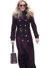 Amanda Holden Burgundy Wool Coat