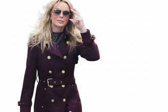 Amanda Holden Burgundy Wool Coat