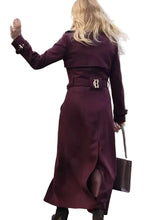 Amanda Holden Burgundy Wool Coat