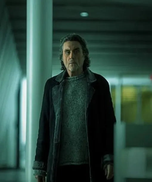 American God S03 Ian McShane Black Trench Coat