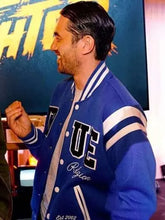 Street Fighter Andrew Koji Blue Varsity Jacket