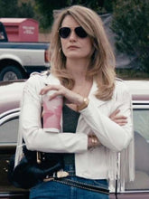 Janine An­i­mal King­dom S06 White Leather Jacket