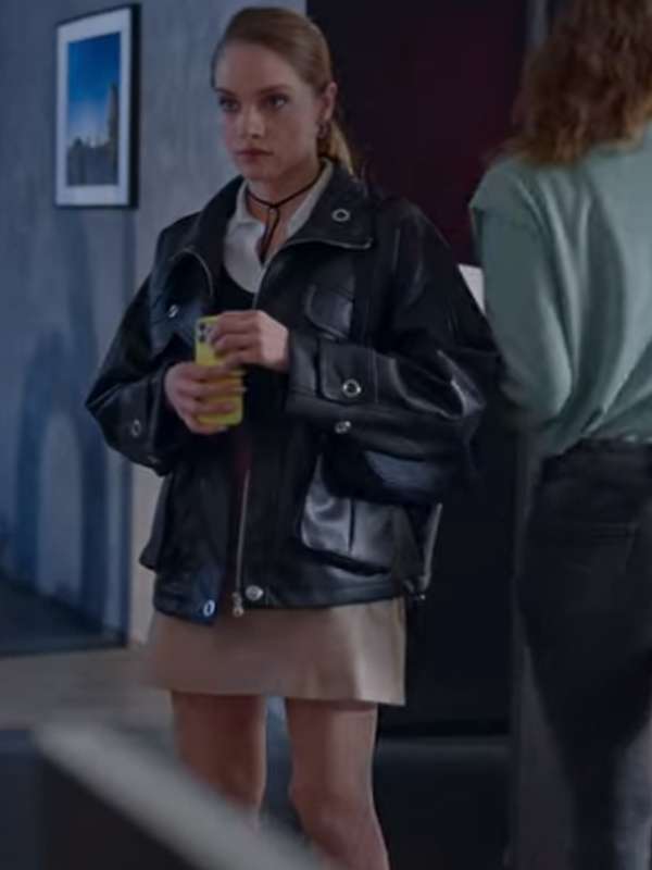 As the Crow Flies S01 Miray Daner Black Leather Jacket