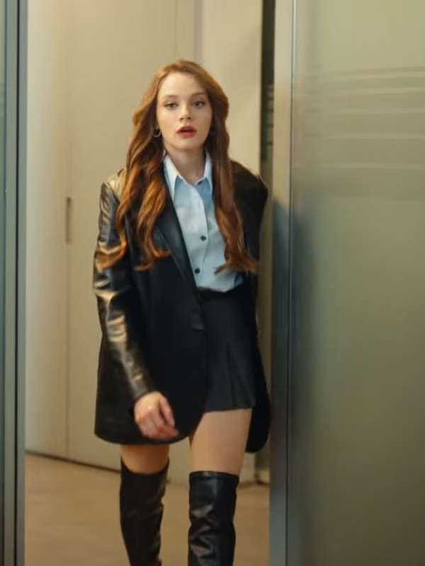 Asli Tuna As the Crow Flies S02 Black Leather Blazer