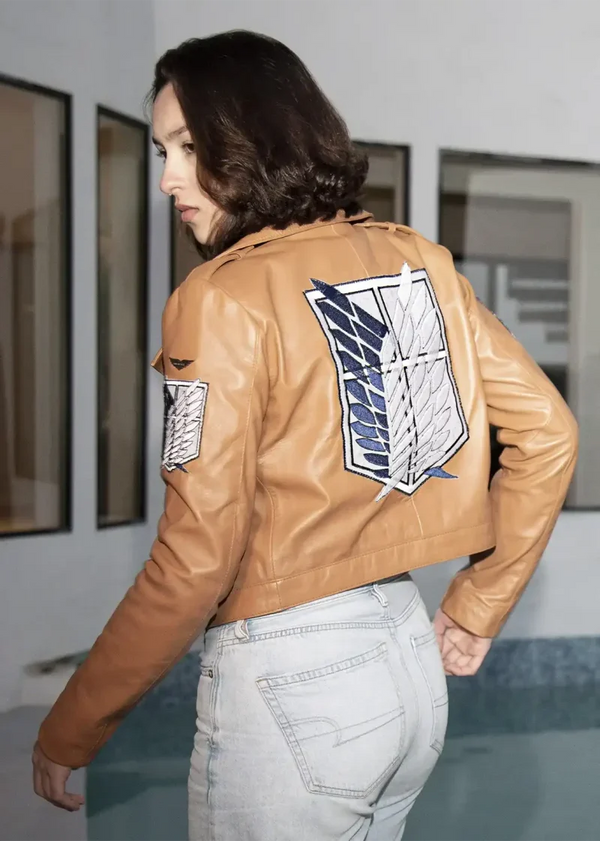 Attack on Titan Brown Leather Jacket