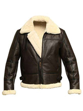 Mens B3 Bomber Aviator Winter Fur Shearling Jacket