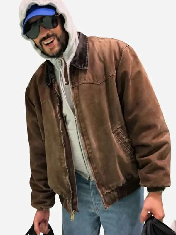 Bad Bunny Brown Cotton Jacket