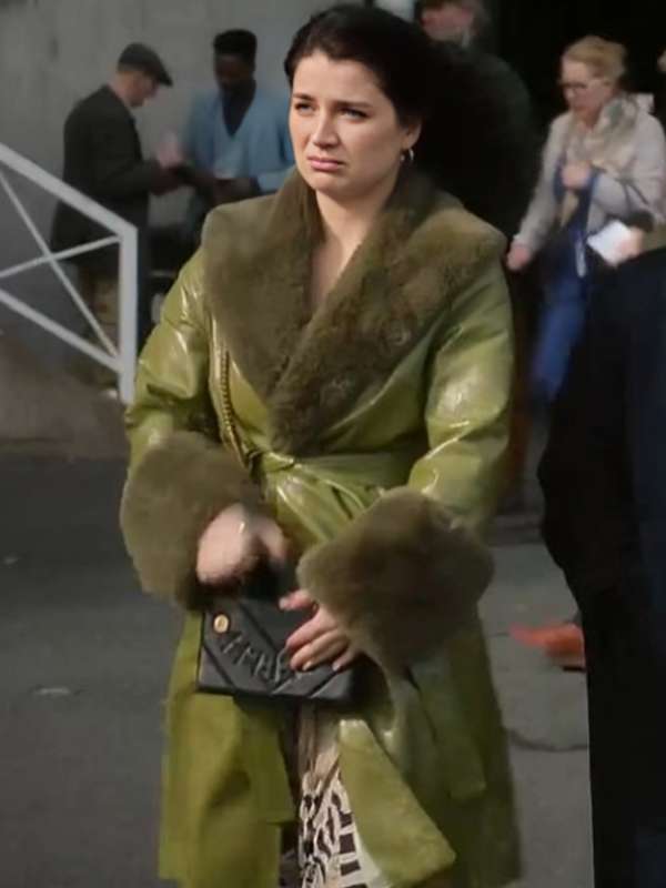 Becka Garvey Bad Sisters S02 Green Leather Coat