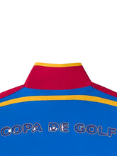 Blue Barcelona track jacket with rib-knitted collar