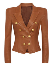 Beyond the Gates S01 Karla Mosley Leather Blazer