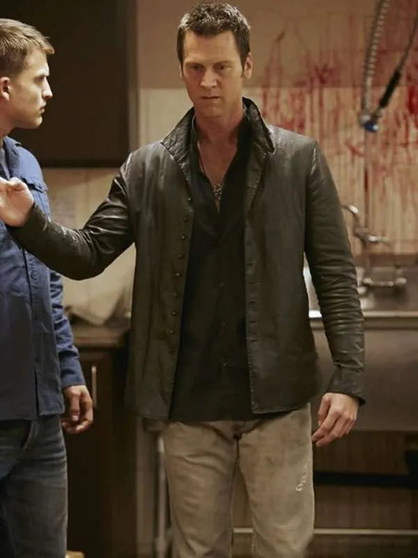 Sean Rogerson Bitten S02 Black Leather Jacket
