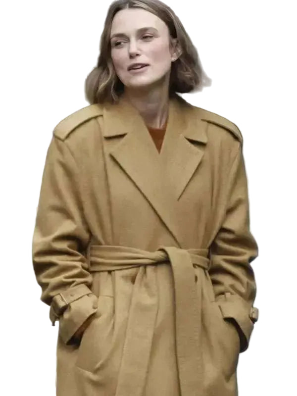 Keira Knightley Black Doves Brown Wool Coat