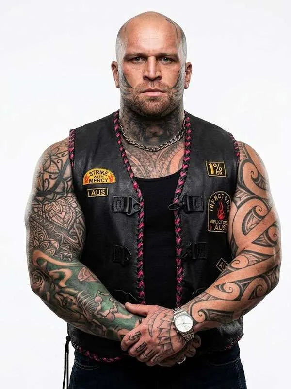 Jacob Hohua leather vest with two front and two inside pockets