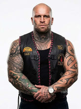 Jacob Hohua leather vest with two front and two inside pockets