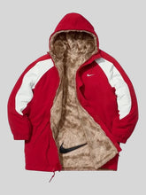Fur reversible parka with elastic cuffs for men