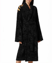 Golden Eagle black robe coat with full-length sleeves