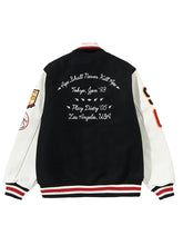 UNDEFEATED A BATHING APE black white varsity jacket